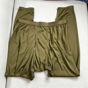 Milliken Base Layer Drawers Sz Large Cold Weather Light Weight Olive Green Pants